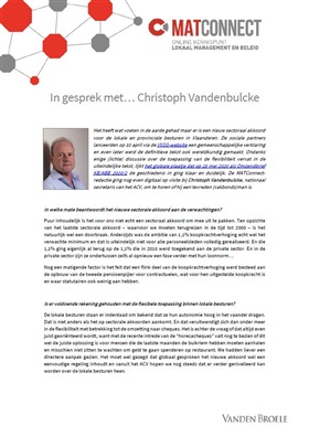 In gesprek met... Christoph Vandenbulcke - nationaal secretaris van het ACV